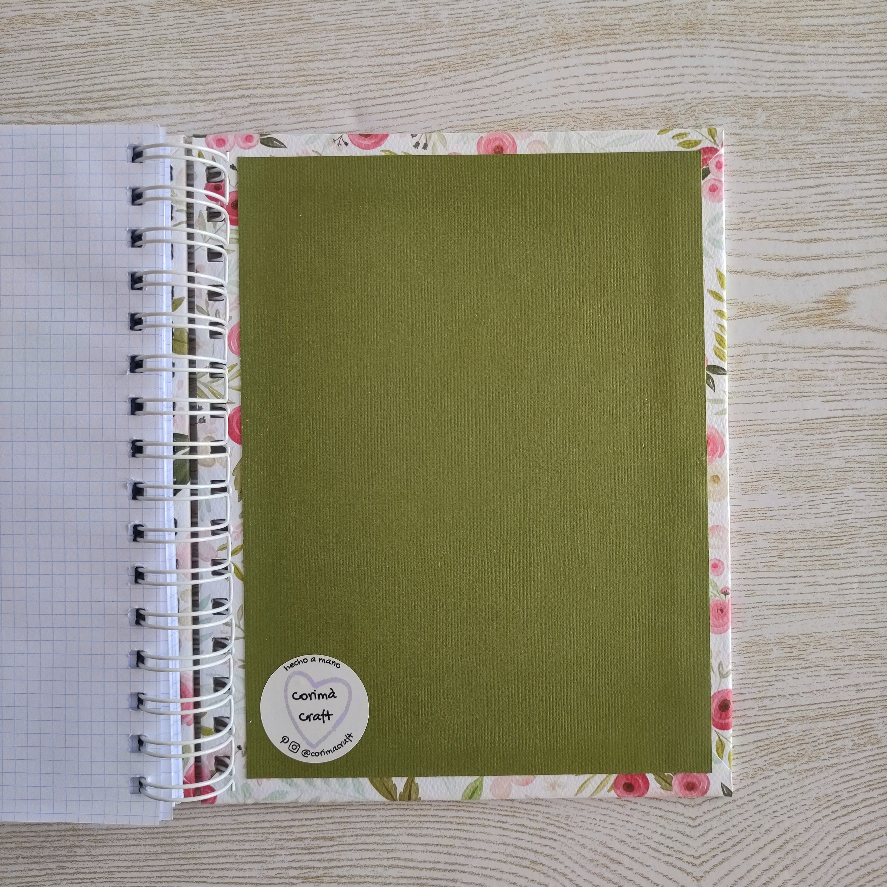 Personalized floral notebook with removable dividers Etsy