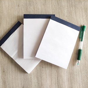 Kleiner Notizblock A6 mit mikroperforierten Blättern, Blank Memo Notizblock 10x15 cm, Ersatzhefter Block 80 Blatt, Kühlschrank Einkaufsliste, Tasche