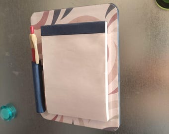 Pastel Wave Magnetic Notepad – Refillable Handmade Stationery for Desk, Gifts, and Planning