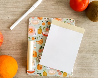 Breakfast Design Magnetic Notepad: Vibrant Kitchen Shopping List