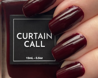 MORTICIA - Mahogany Red Nail Polish - Broadway Nail Polish - Vegan Nail Polish - Cruelty Free - Broadway Gifts
