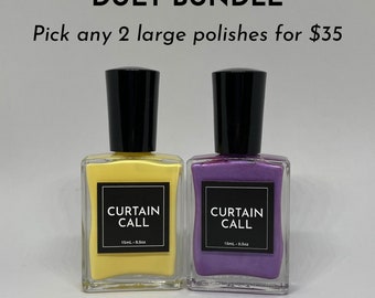 DUET NAIL BUNDLE - Broadway Nail Polish - 47 Color Options - Vegan Nail Polish - Cruelty Free - Broadway Gifts
