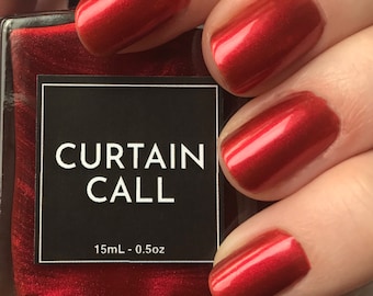 ALDONZA - Metallic Red Nail Polish - Broadway Nail Polish - Vegan Nail Polish - Cruelty Free - Broadway Gifts