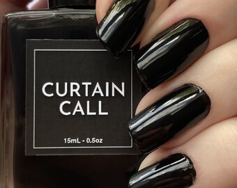 WEDNESDAY- Raven Black Nail Polish - Broadway Nail Polish - Vegan Nail Polish - Cruelty Free - Broadway Gifts