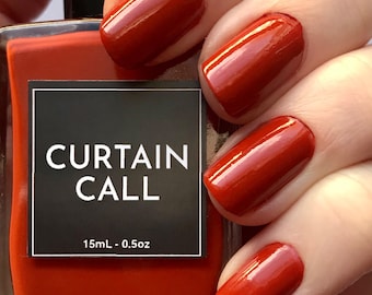 NANCY- Deep Rust Red Nail Polish - Broadway Nail Polish - Vegan Nail Polish - Cruelty Free - Broadway Gifts