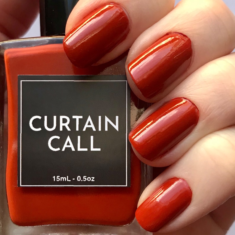 NANCY Deep Rust Red Nail Polish Broadway Nail Polish Vegan Nail Polish