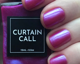 GRETCHEN - Fuchsia Shimmer Nail Polish - Broadway Nail Polish - Vegan Nail Polish - Cruelty Free - Broadway Gifts