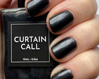 EURYDICE - Carbon Black Shimmer Nail Polish - Broadway Nail Polish - Vegan Nail Polish - Cruelty Free - Broadway Gifts