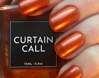 DULCINEA - Metallic Pumpkin Orange Nail Polish - Broadway Nail Polish - Vegan Nail Polish - Cruelty Free - Broadway Gifts