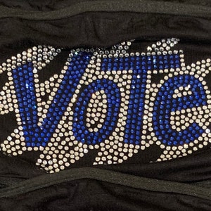 Zeta Phi Beta Sorority Vote Bling Face Mask/Inauguration/Crossing Gift