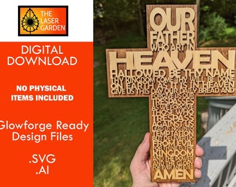 Our Father Cross - SVG/AI File Download - Glowforge Ready