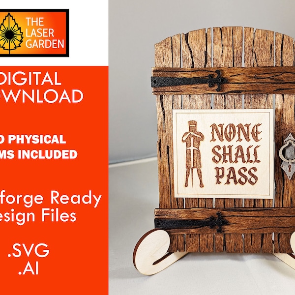 Ye Olde Door - SVG/AI File Download - Glowforge Ready