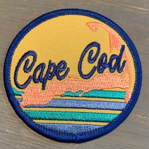 Cape Cod Map Custom Made Embroidery Patch Iron-On New 2.25”