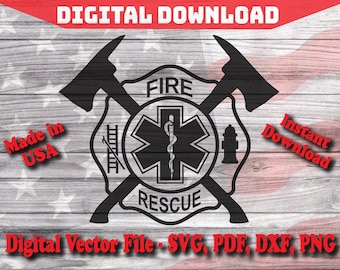 Fire Rescue Maltese Cross Symbol Digital Instant Download SVG, Department Silhouette, cricut, clipart cut file pdf png dxf svg