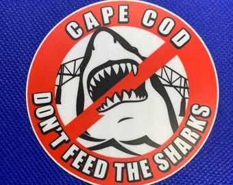 Cape Cod Shark Vinyl Sticker
