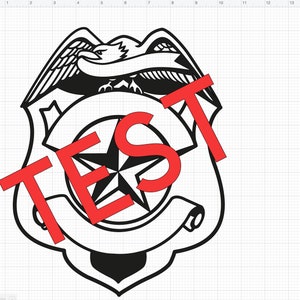 Easy Cut Police Officer Badge Svg, Cop Shield Law Enforcement Blank 2 ...