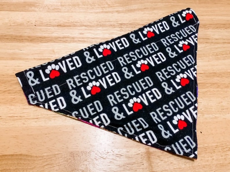 Pizza Dog Bandana, Reversible Dog Bandana, Pizza Bandana, Rescue Love