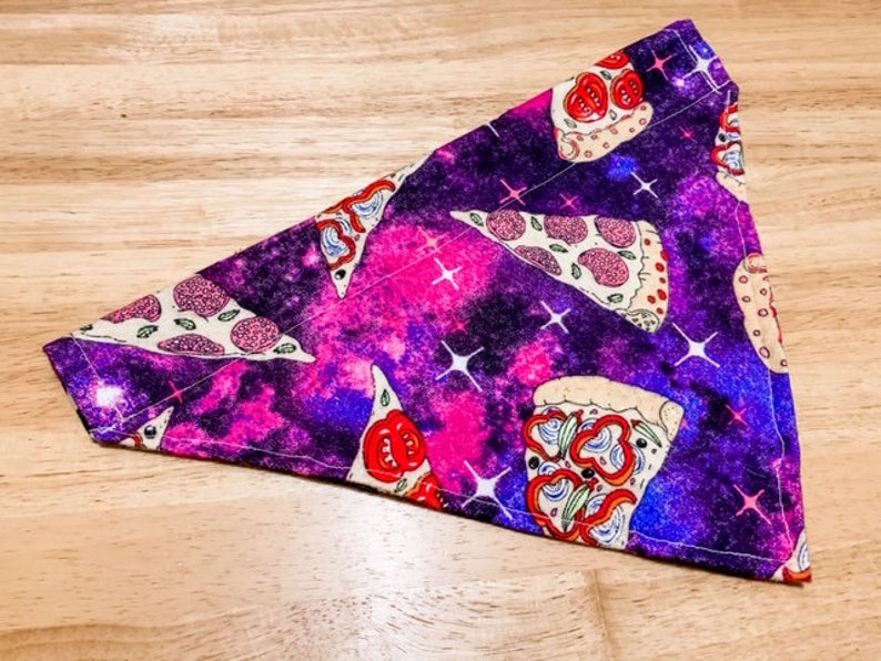 Pizza Dog Bandana, Reversible Dog Bandana, Pizza Bandana, Rescue Love