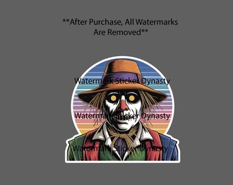 Scarecrow Sticker Waterproof Decal Corn Horror Scary Book Movie Maze Gift NEW