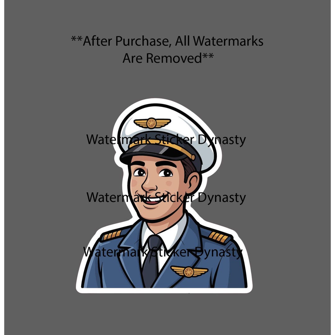 Pilot Image Sticker Pilot Sticker Waterproof Decal Airline Flight Work Cartoon Planes Gift ...