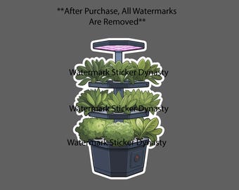 Hydroponic Tower Sticker Waterproof Decal Food Greens Vegetables Farm Gift NEW