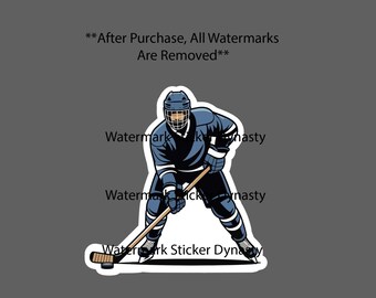 Hockey Player Sticker Waterproof Decal Sports Puck Game Sports College Gift NEW