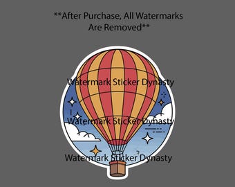 Hot Air Balloon Sticker Waterproof Decal Flight Flying Cartoon Art Gift NEW