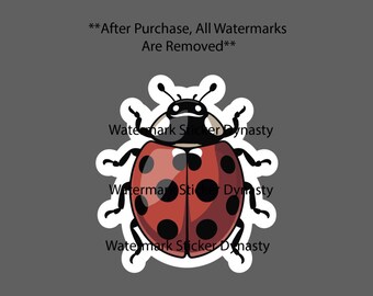 Ladybug Sticker Waterproof Decal Animal Outdoor Plants Garden Nature Gift NEW