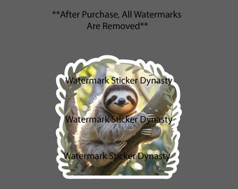 Sloth Sticker Waterproof Decal Tree Animal Outdoor Nature Wildlife Cute Gift NEW