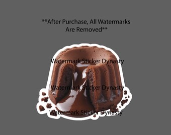Lava Cake Sticker Waterproof Decal Food Dessert Chocolate Dinner Sugar Gift NEW