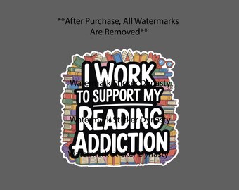Reading Addiction Sticker Waterproof Decal Work Quote Books Funny Read Gift NEW