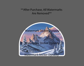 Snowy Mountain Sticker Waterproof Decal Outdoor Nature Travel Winter Gift NEW
