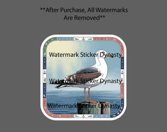 Sea Gull Sticker Waterproof Decal Bird Animal Ocean Beach Ship Boat Gift NEW