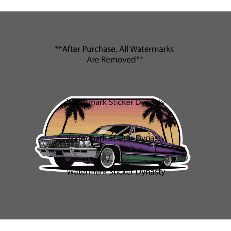 Low Rider Sticker Image Lowrider Sticker Waterproof Decal Car Culture Cali Palm Tree California ...