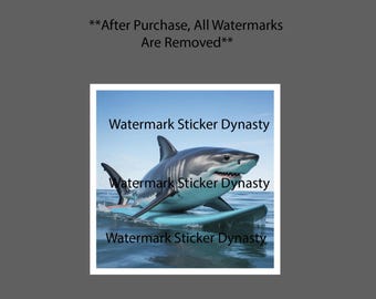 Shark Surfing Sticker Waterproof Decal Beach Fish Abstract Funny Humor Gift NEW