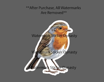 Robin Sticker Waterproof Decal Bird Animal Outdoor Wildlife Birdhouse Gift NEW