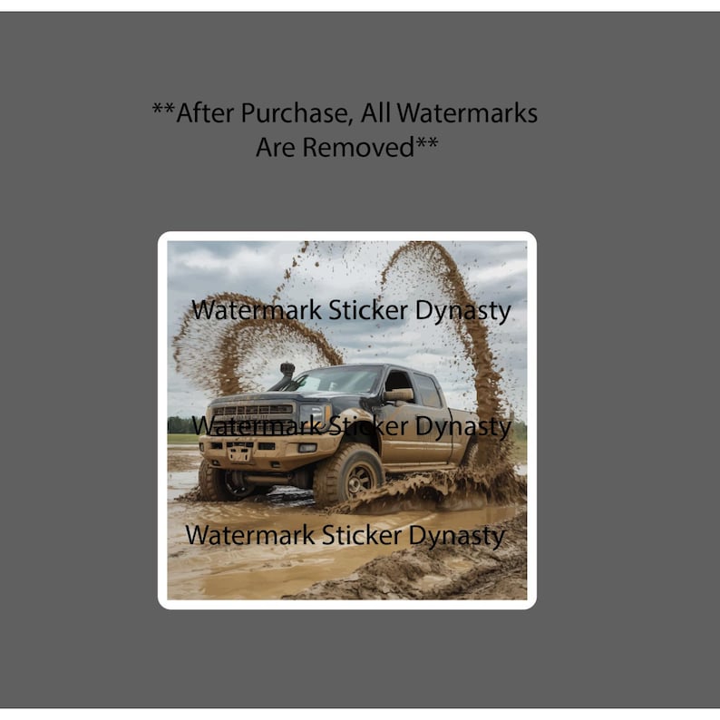 Muddin Sticker Truck Mudding Sticker Waterproof Decal Mud Hole Outdoor Offroad Gift ...