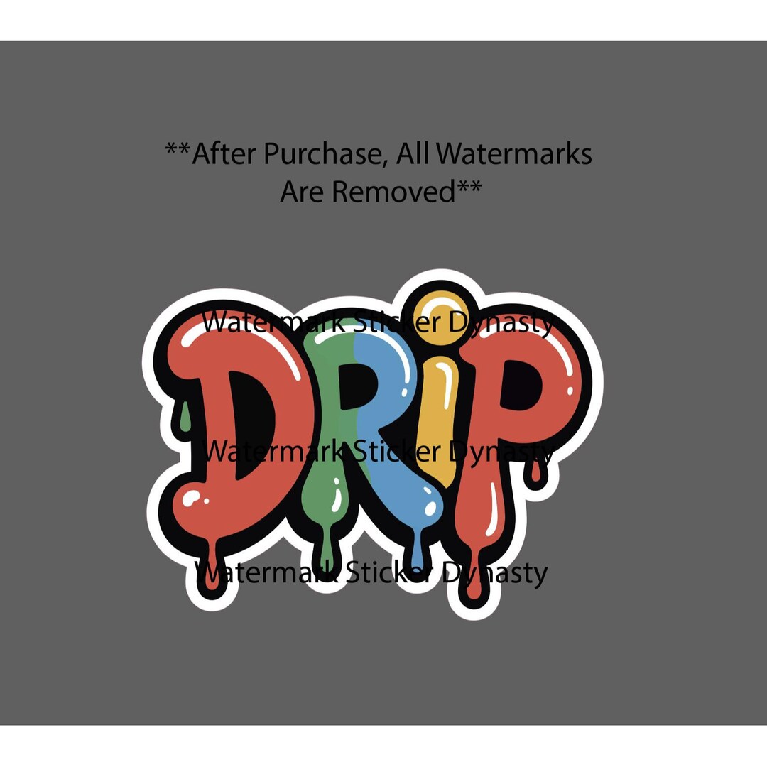 Sticky Drip Sticker Drip Sticker Waterproof Decal Street Style Spray Paint Urban Outfits ...