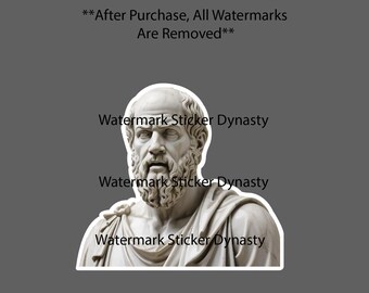 Socrates Sticker Waterproof Decal Greek Philosopher Marble Statue Gift NEW