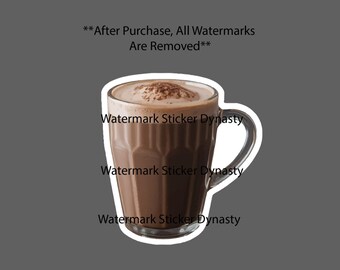 Hot Chocolate Sticker Waterproof Decal Drink Food Seasons Home Gift NEW