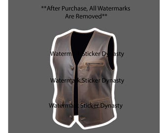 Leather Vest Sticker Waterproof Decal Style Retro Vintage Gift NEW