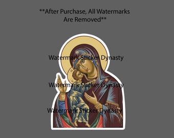 Holy Theotokos Sticker Waterproof Decal Baby Jesus Orthodox Church Gift NEW