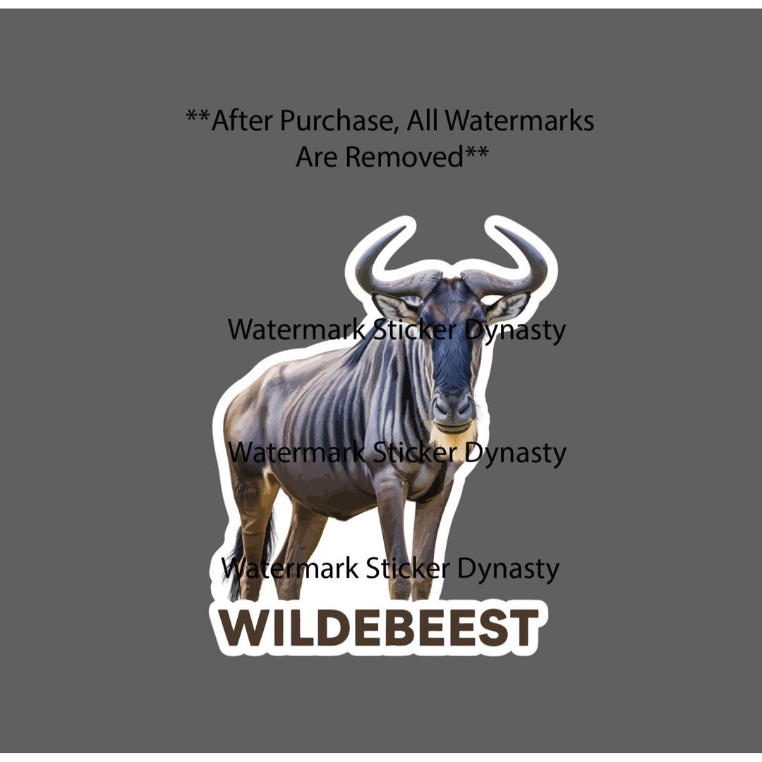 Strandbeest Sticker Wildebeest Sticker Waterproof Decal Animal Beast Wildlife Hunting Gift ...