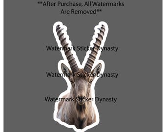 Ibex Sticker Waterproof Decal Animal Africa Outdoor Nature Hunting Wild Gift NEW