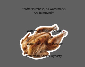 Rotisserie Chicken Sticker Waterproof Decal Food Oven Dinner Realistic Gift NEW