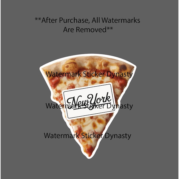 New York Pizza Sticker Waterproof Decal Slice State NYC Food Pizzaria Gift NEW