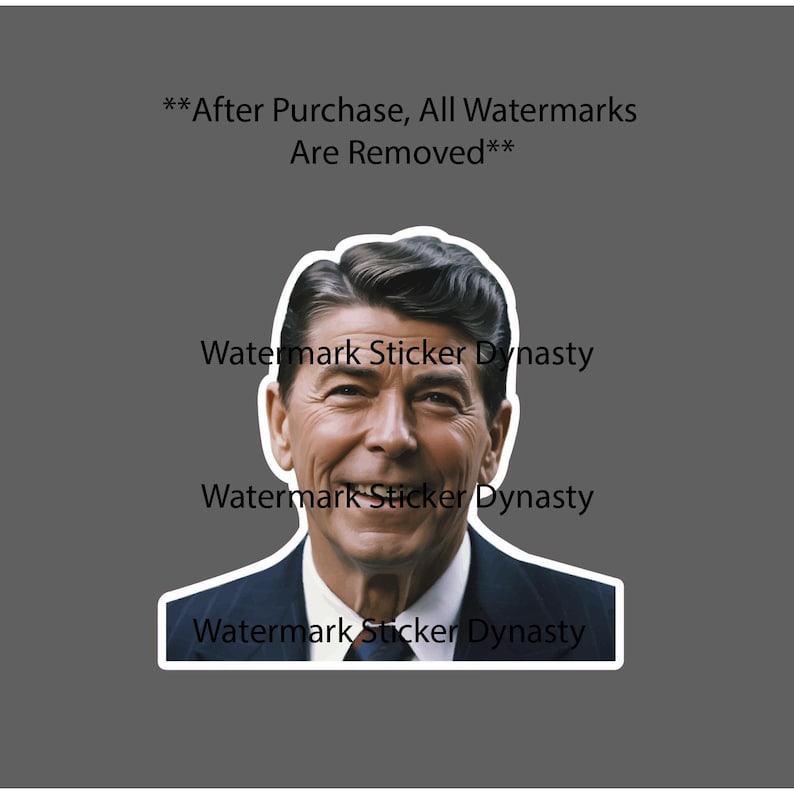 Ronald Reagan Sticker Waterproof Decal President USA America Politics Gift NEW image 1