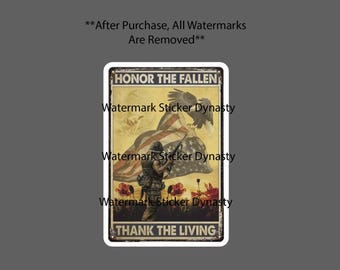Honor The Fallen Sticker Waterproof Decal Military USA America Freedom Gift NEW