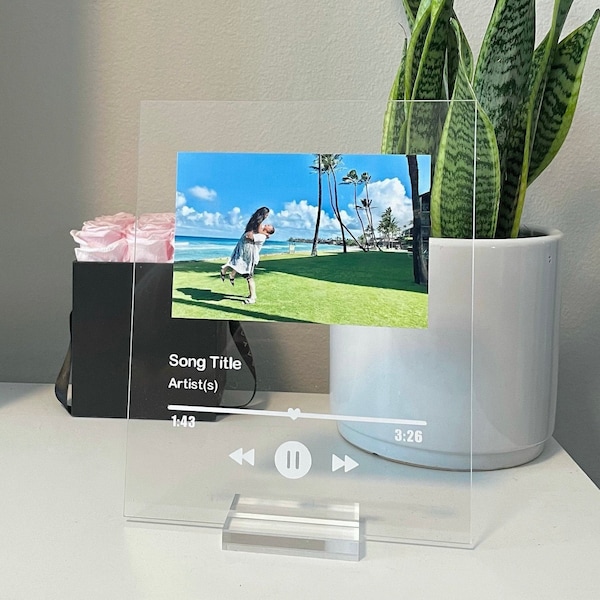 8x10 Custom Acrylic Music Plaque | Proof Included | Customizable | Inspired