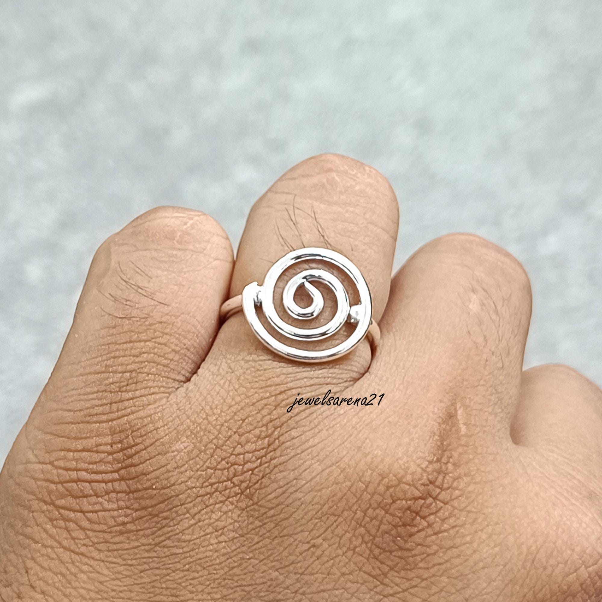 925 Silver Spiral Ring, Dainty Ring, Circle Ring, Swirl Ring, Minimalist Ring, Chunky Silver Ring, Boho Silver Ring for Birthday Gift - Etsy 925 Silver Spiral Ring, Dainty Ring, Circle Ring, Swirl Ring, Minimalist Ring, Chunky Silver Ring, Boho Silver Ring for Birthday Gift - Etsy
